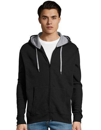 Men´s Contrasted Zipped Hooded Jacket Soul SOL´S 46900 - Tylko damskie