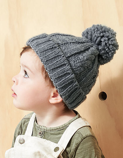 Infant Cable Knit Melange Beanie Beechfield B480a