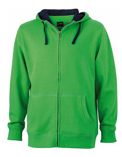 Men´s Lifestyle Zip-Hoody James&Nicholson JN 963 - Na zamek / guziki