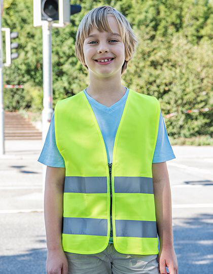 Kids´ Hi-Vis Safety Vest With Front Zipper Aalborg Korntex KWRX - Odzież dziecięca
