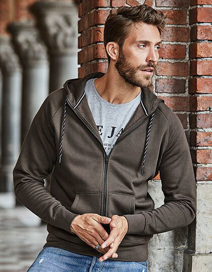 Men´s Fashion Full Zip Hood Tee Jays 5435 - Bluzy