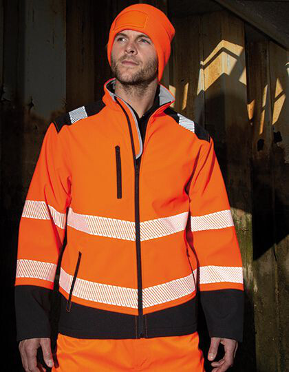 Printable Ripstop Safety Softshell Jacket Result Safe-Guard R476X - Kurtki