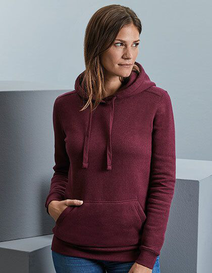 Ladies´ Authentic Melange Hooded Sweat Russell R-261F-0 - Z kapturem