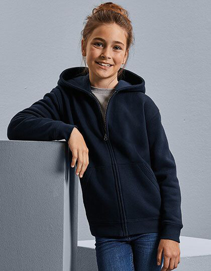 Kids´ Authentic Zipped Hooded Sweat Russell R-266B-0 - Bawełna organiczna