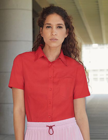 Ladies´ Short Sleeve Poplin Shirt Fruit of the Loom 65-014-0