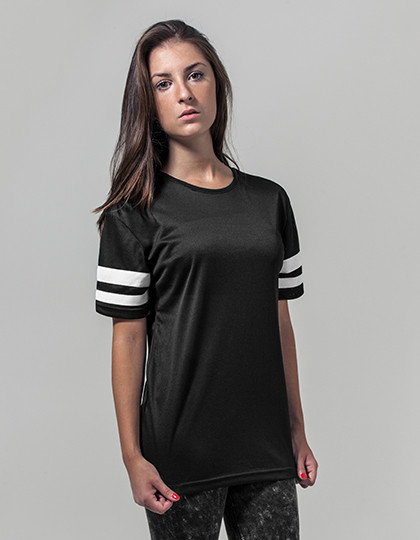 Koszulka damska Mesh Stripe Build Your Brand BY033 - Okrągły dekolt