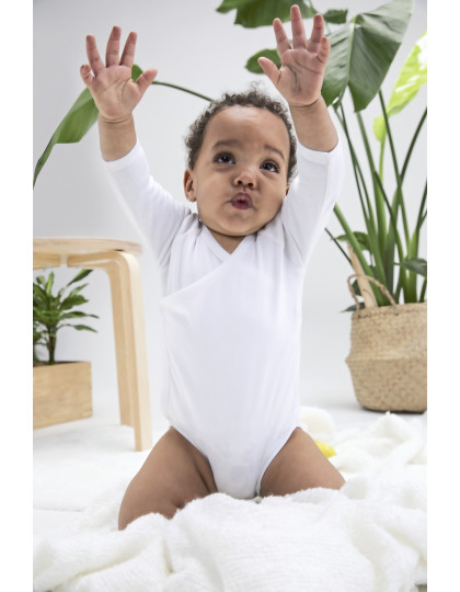 Baby Long Sleeve Kimono Bodysuit Babybugz BZ60 - Z długim rękawem