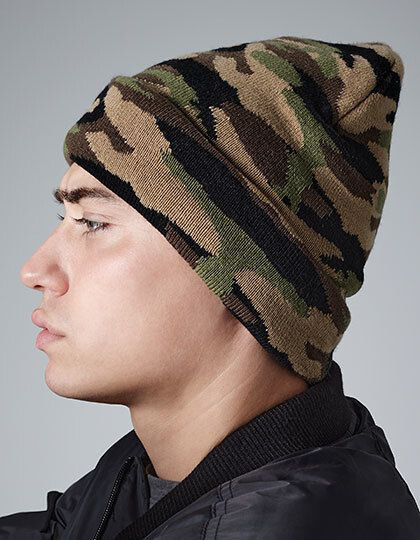 Camo Cuffed Beanie Beechfield B419 - Czapki