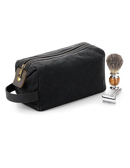 Heritage Waxed Canvas Wash Bag Quadra QD651 - Torby