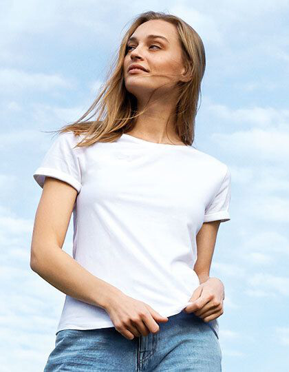 Ladies´ Roll Up Sleeve T-Shirt Neutral O80012 - Koszulki damskie