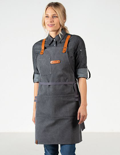 Bib Apron Canvas With Decorative Label Exner 28514 - Odzież dla gastronomii