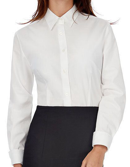 Poplin Shirt Heritage Long Sleeve / Women B&C SWP43