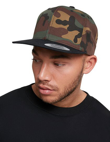 Classic Snapback 2-Tone Camo Cap FLEXFIT 6089TC - 6 panelowe