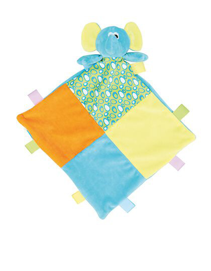 Baby Multi Coloured Comforter With Rattle Mumbles MM701
