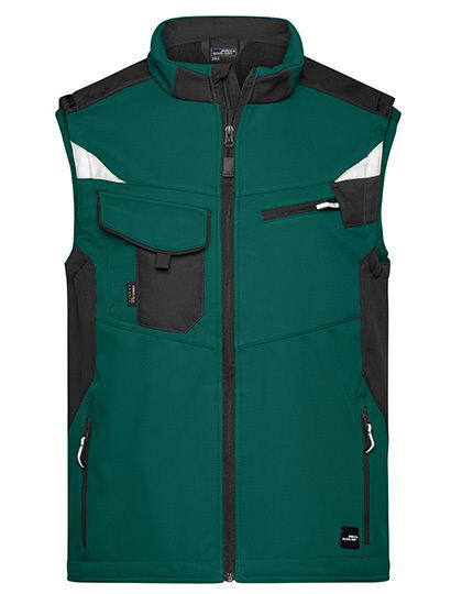 Workwear Softshell Vest -STRONG- James&Nicholson JN845 - Kurtki