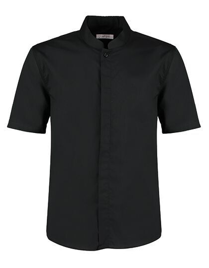 Men´s Tailored Fit Mandarin Collar Shirt Short Sleeve Bargear KK122