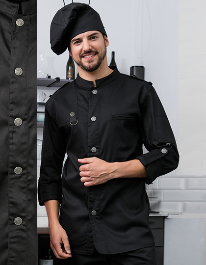 Chefs Jacket Bikerstyle with Epaulettes Exner 22220