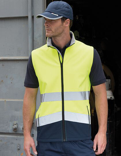 Printable Safety Softshell Gilet Result Safe-Guard R451X - Kamizelki