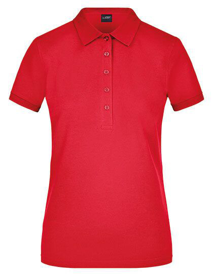 Ladies´ Elastic Polo Piqué James&Nicholson JN709 - Z krótkim rękawem