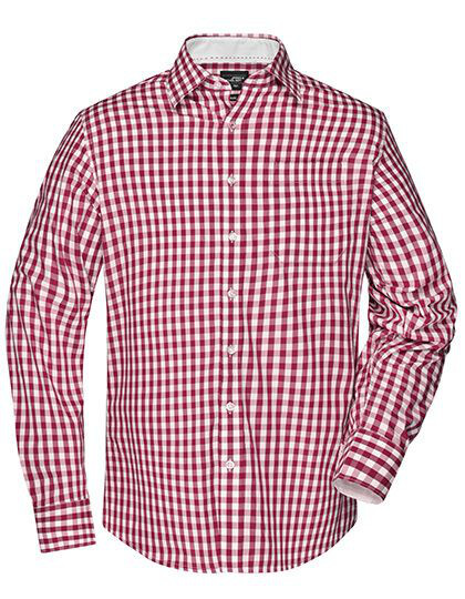 Men´s Checked Shirt James&Nicholson JN617 - Korporacyjna