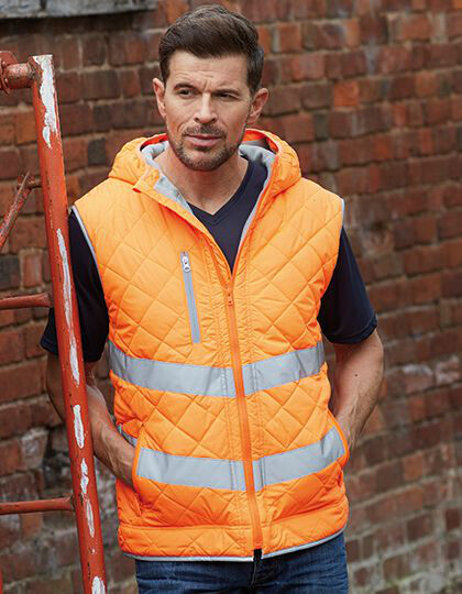 Hi-Vis Kensington Hooded Gilet YOKO HV007 - Robocza