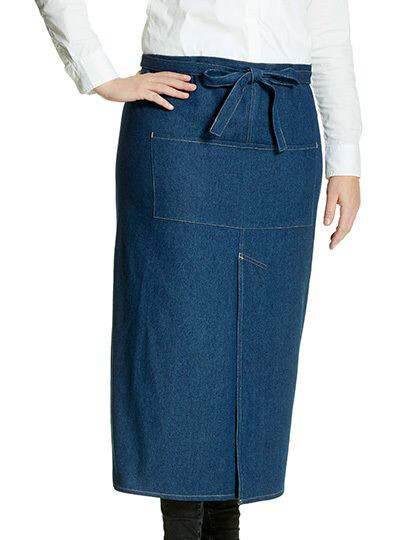 Jeans Bistro Apron With Split Link Kitchen Wear FS100100SPJNS - Pozostałe