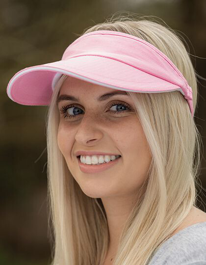 Herringbone Sun Visor With Sandwich Peak Result Headwear RC048X - Czapki