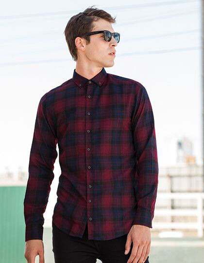 Men´s Brushed Check Casual Shirt SF SF560 - Koszule męskie