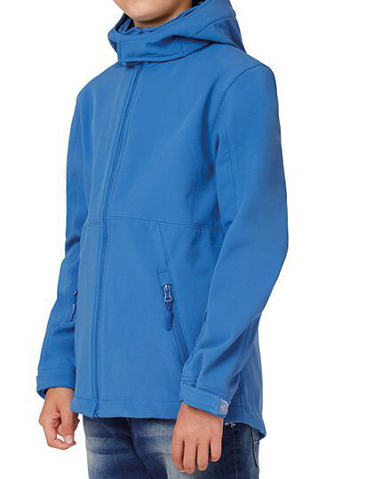 Kids´ Hooded Softshell Jacket B&C JK969