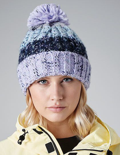 Corkscrew Pom Pom Beanie Beechfield B486