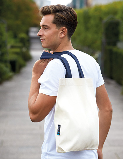 Twill Bag with Contrast Handles Neutral O90002 - Torby na zakupy