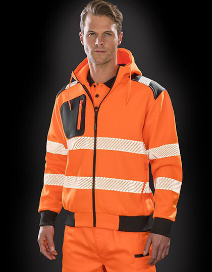 Recycled Zipped Safety Hoody Result Genuine Recycled R503X - Robocza