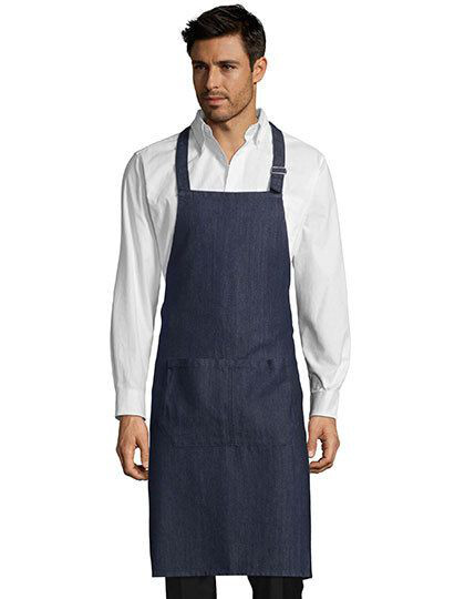 Denim Bib Apron Grant With Pocket SOL´S 02104