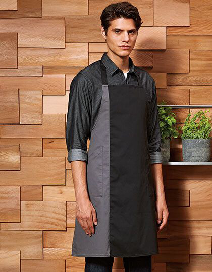 Colours Collection Contrast Bib Apron Premier Workwear PR162