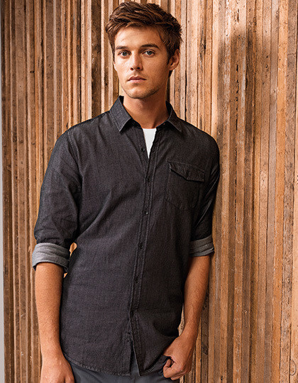 Mens Jeans Stitch Denim Shirt Premier Workwear PR222 - Koszule męskie