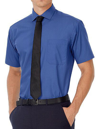 Poplin Shirt Heritage Short Sleeve / Men B&C SMP42 - Koszule biznesowe