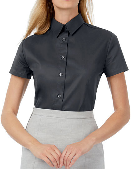 Twill Shirt Sharp Short Sleeve / Women B&C SWT84 - Korporacyjna