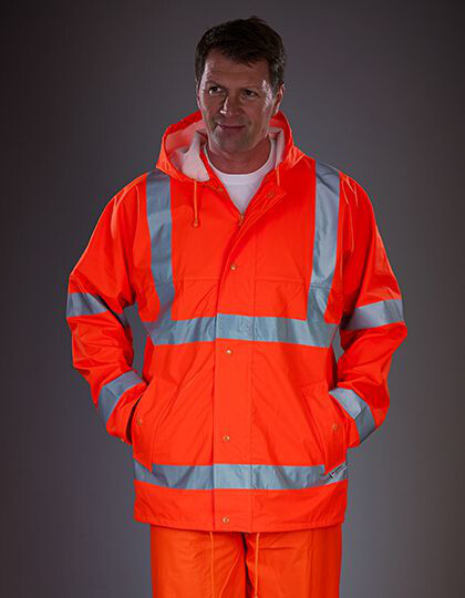 Hi-Vis Soft Flex Breathable Rain Jacket YOKO HVS450 - Kurtki