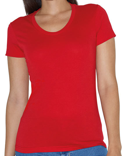 Women´s Poly-Cotton Crew Neck T-Shirt American Apparel BB301W - Z krótkim rękawem
