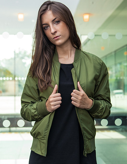 Ladies Nylon Bomber Jacket Build Your Brand BY044 - Kurtki