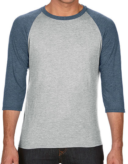 Tri-Blend 3/4 Sleeve Raglan Tee Anvil 6755