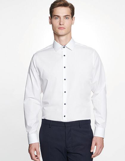 Men´s Shirt Poplin Slim Fit Long Sleeve Seidensticker 693690 - Z długim rękawem