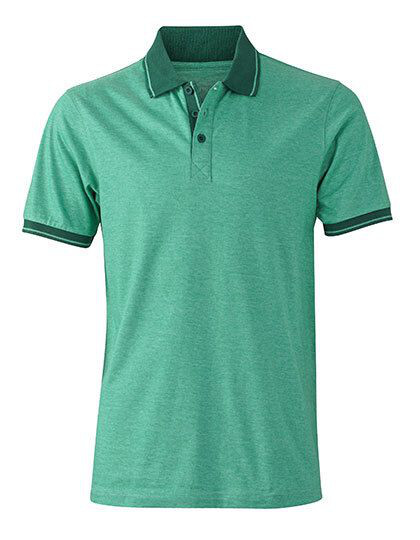 Men´s Heather Polo James&Nicholson JN706 - Z krótkim rękawem