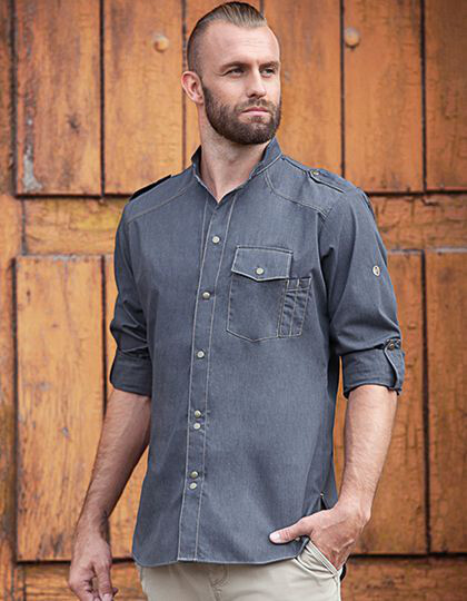 Chef Shirt Jeans-Style Karlowsky JM 28 - Kurtki szefa kuchni