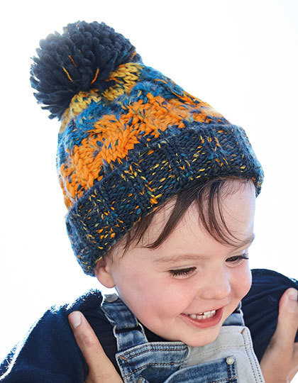 Infant Corkscrew Pom Pom Beanie Beechfield B486a