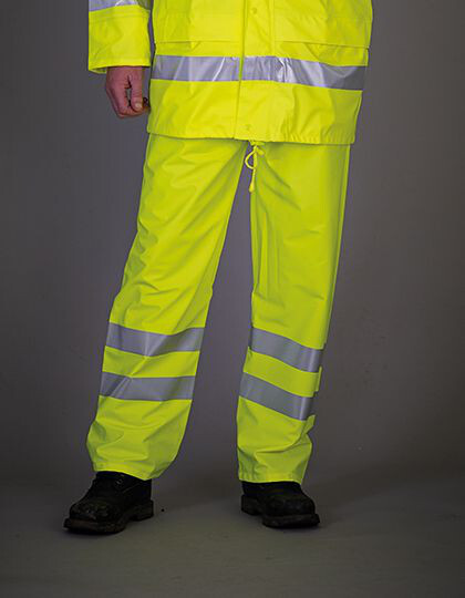 Hi-Vis Soft Flex Breathable Rain Trousers YOKO HVS451 - Robocza