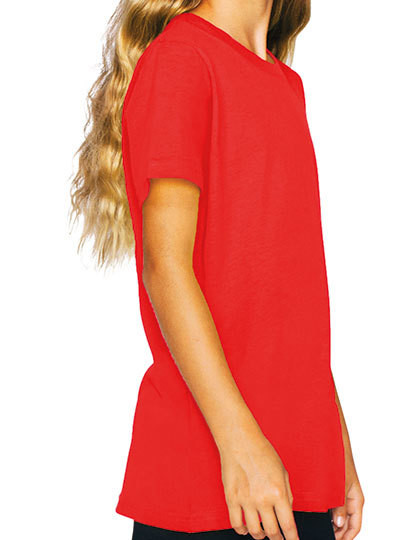 Youth Fine Jersey Short Sleeve T-Shirt American Apparel 2201W - Okrągły dekolt