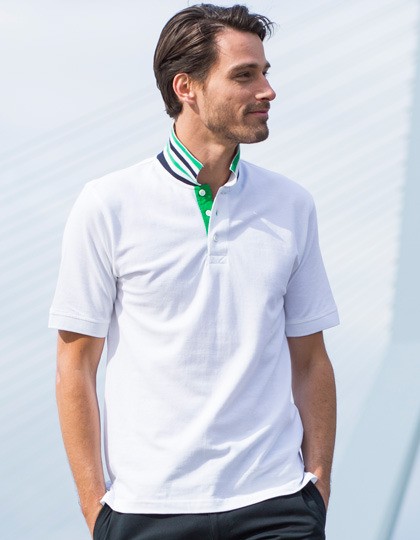 Men´s Stripe Collar Polo Henbury H283