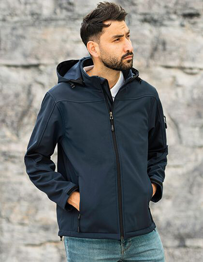 Men´s Hooded Soft-Shell Jacket HRM 1101 - Odzież reklamowa