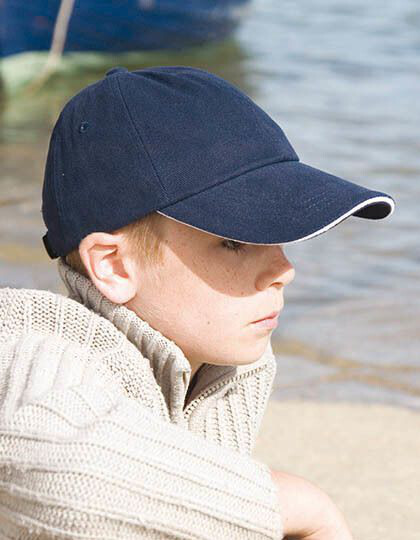 Junior Heavy Brushed Cotton Cap Result Headwear RC024JP - Odzież dziecięca